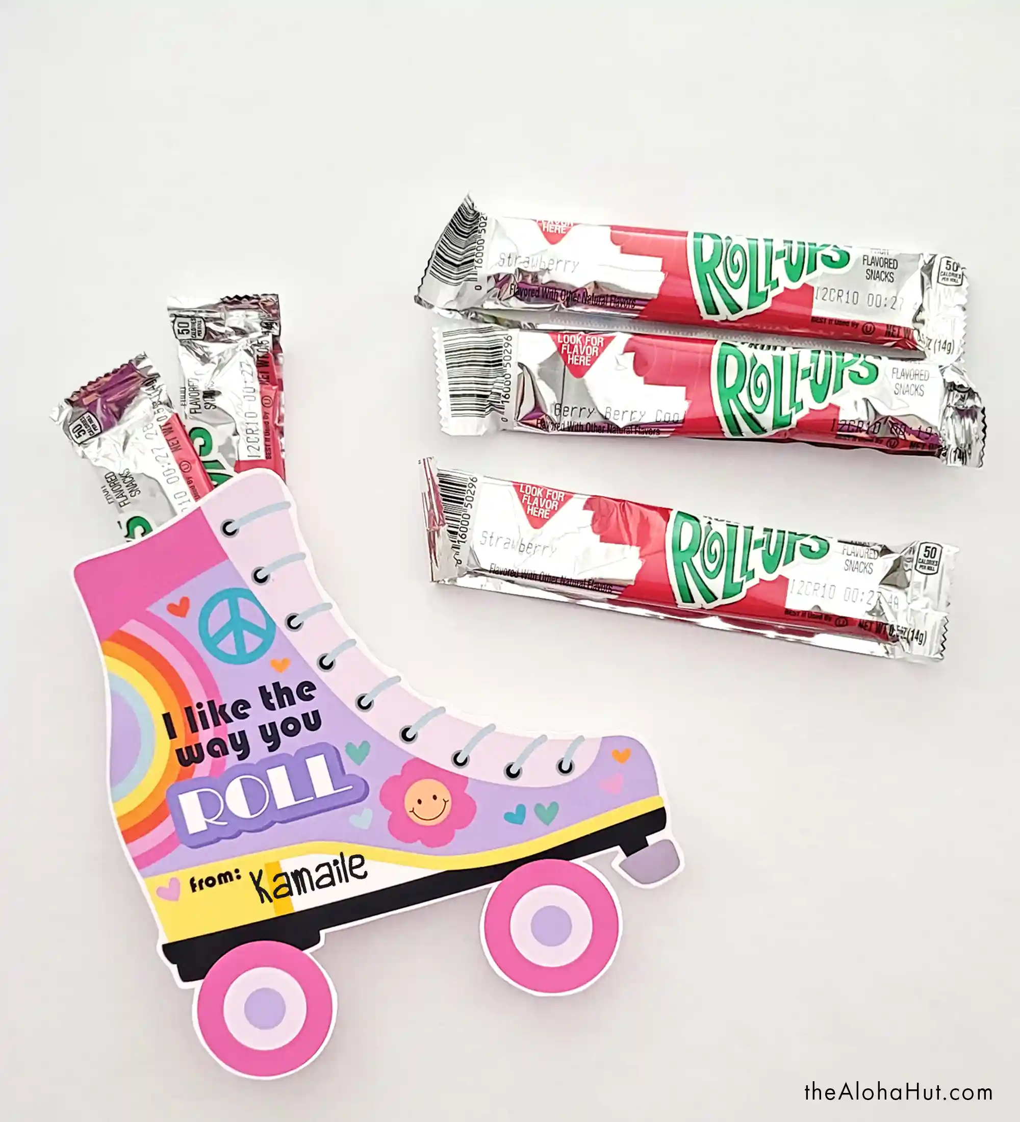 Fun & Easy Kids Valentine's Day Card Ideas - Rollerblade, Roll-ups, I like the Way You ROLL