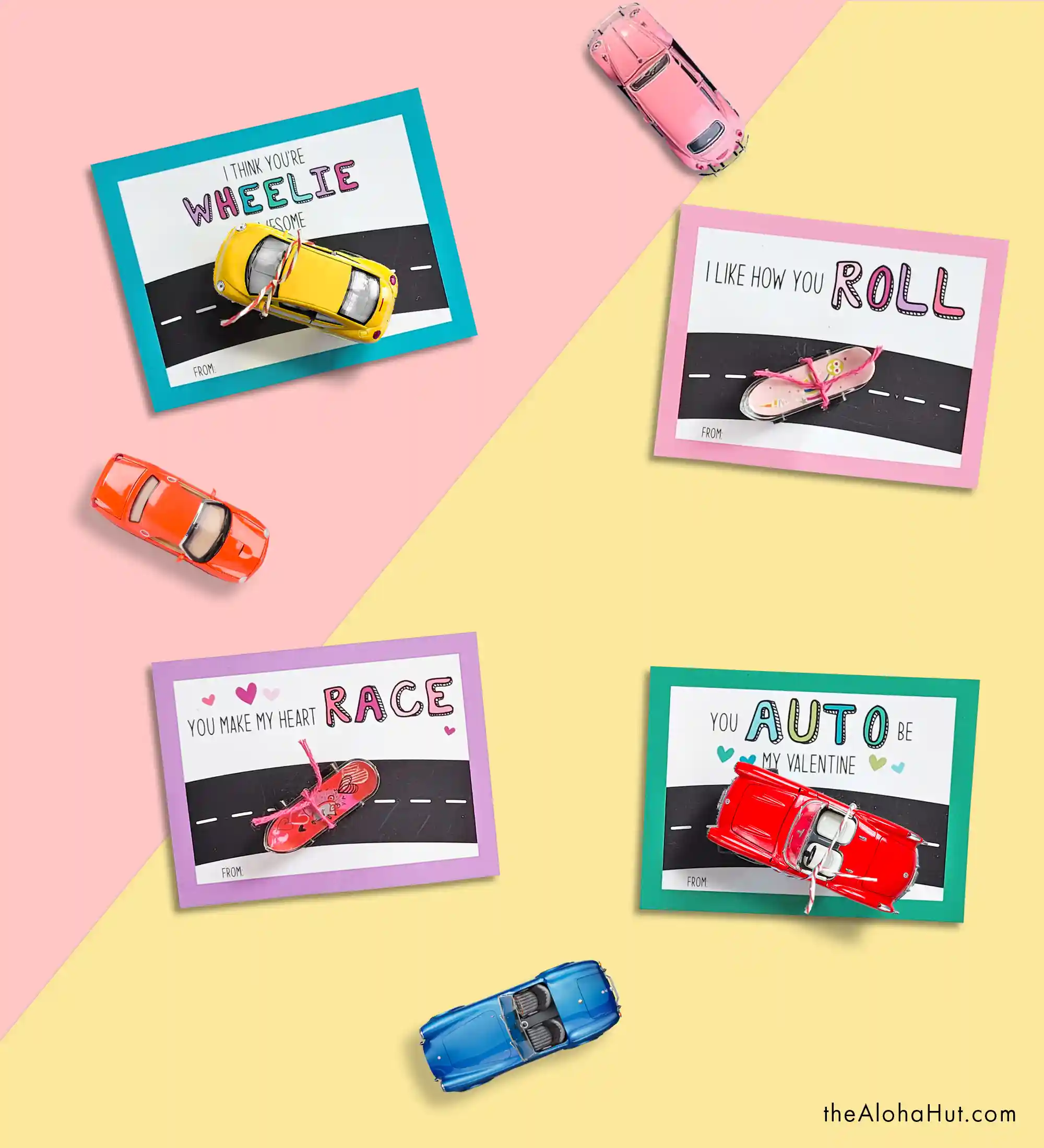 Fun & Easy Kids Valentine's Day Card Ideas - Auto, Car, Wheels, Truck, Boys Valentine