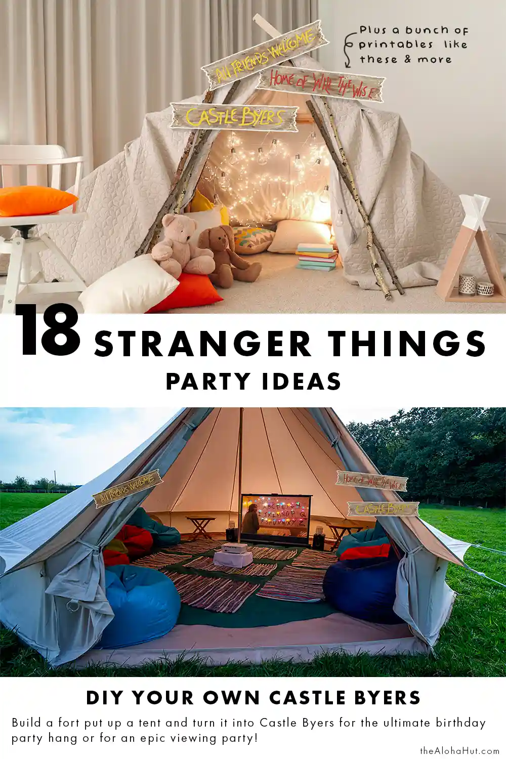 Stranger Things Party Idea - Castle Byers Fort