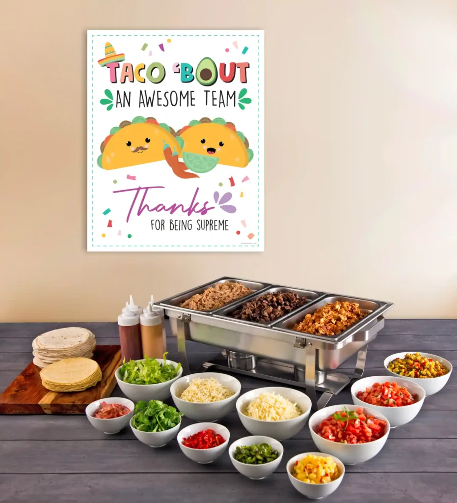 Taco Bar Teacher Appreciation Week Idea