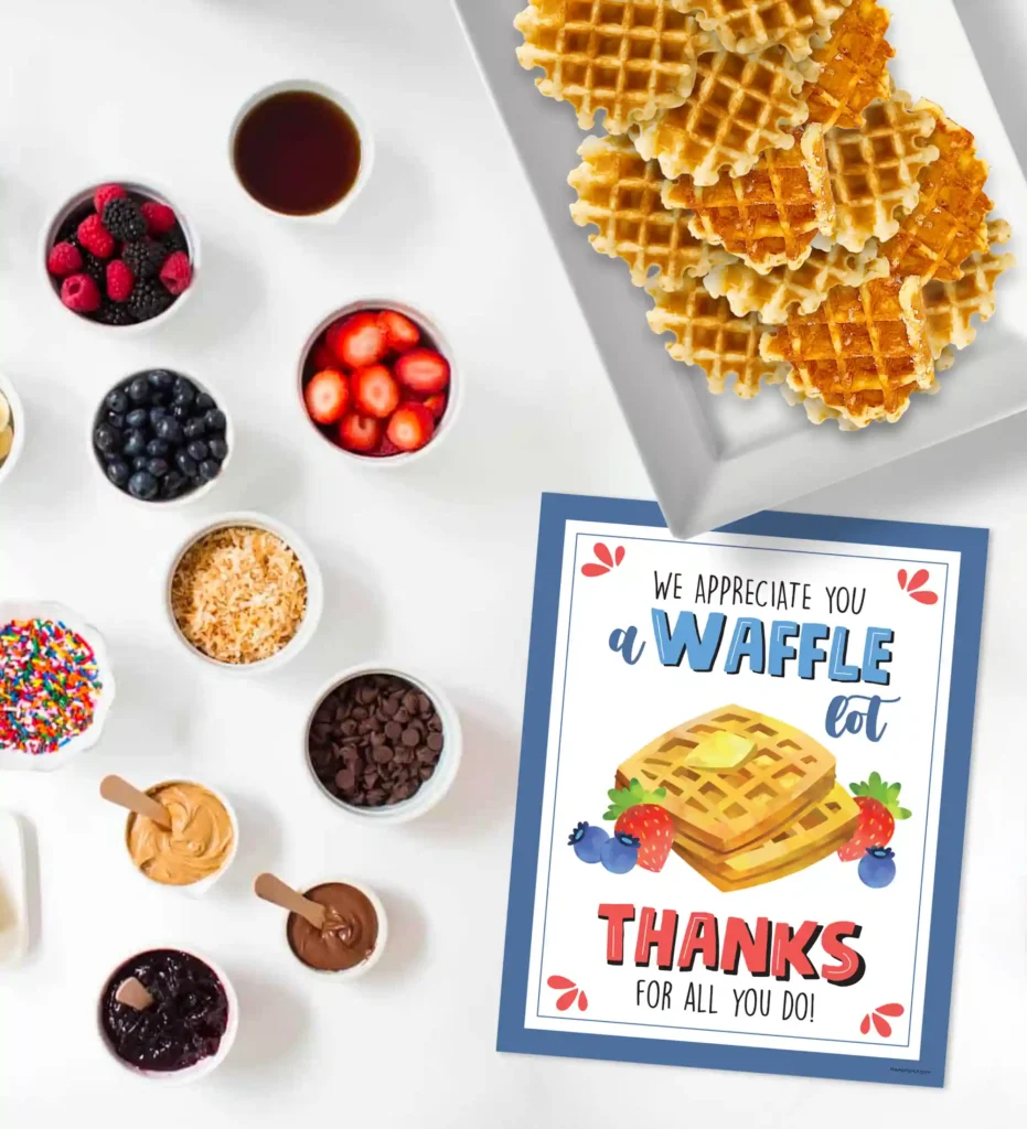 Waffle Bar Teacher Appreciation Week Idea