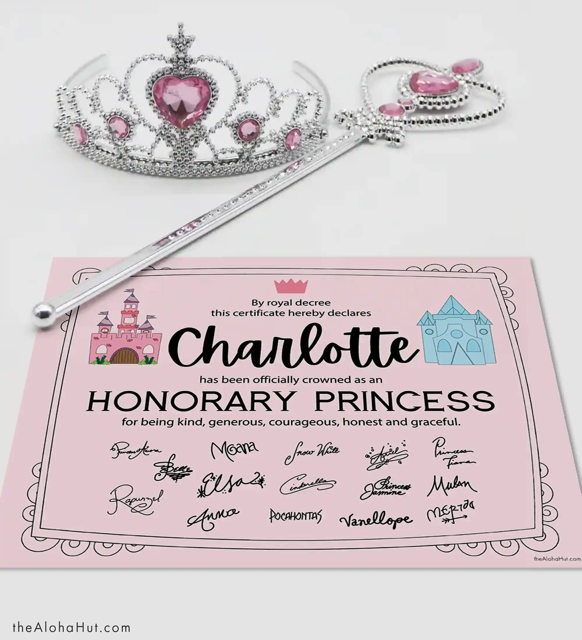 Disney Princess Party Ideas - Princess Academy Certificate - 2