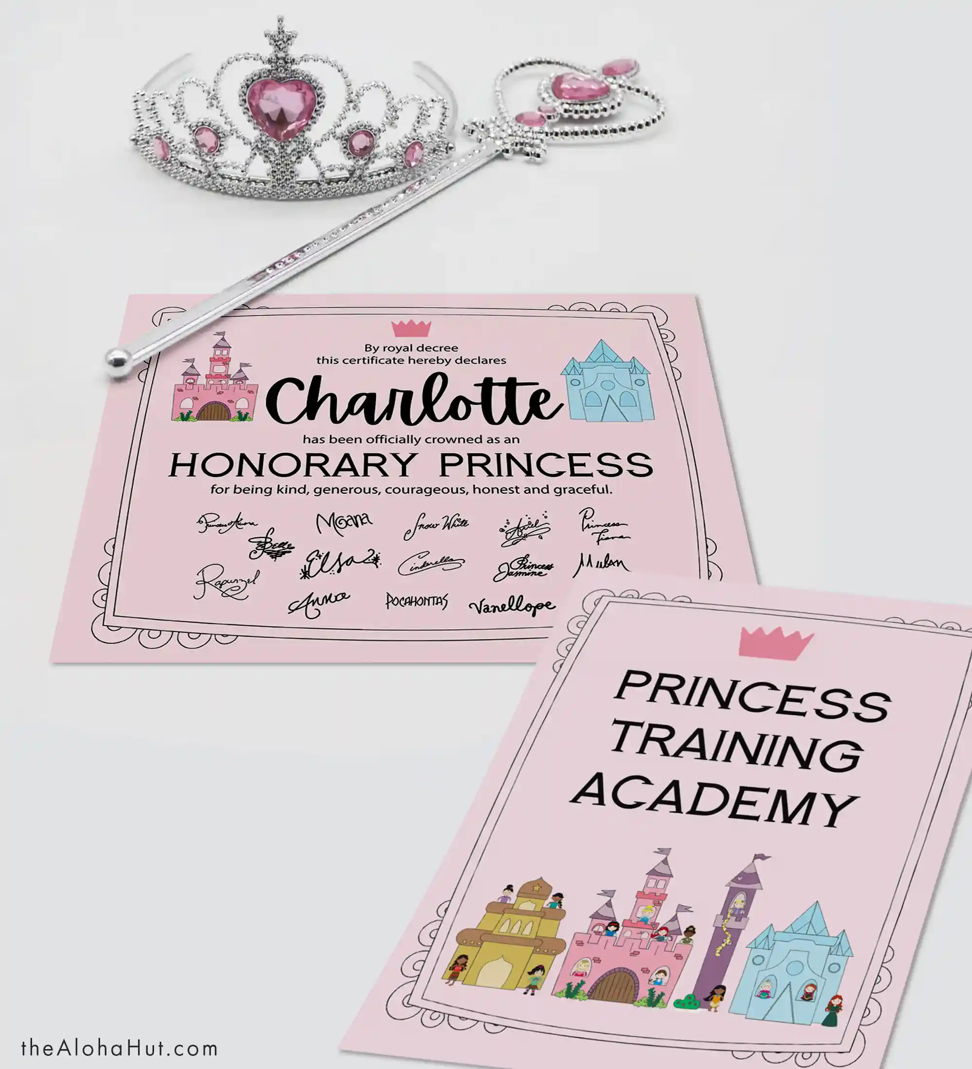 Disney Princess Party Ideas - Princess Academy Certificate - 3