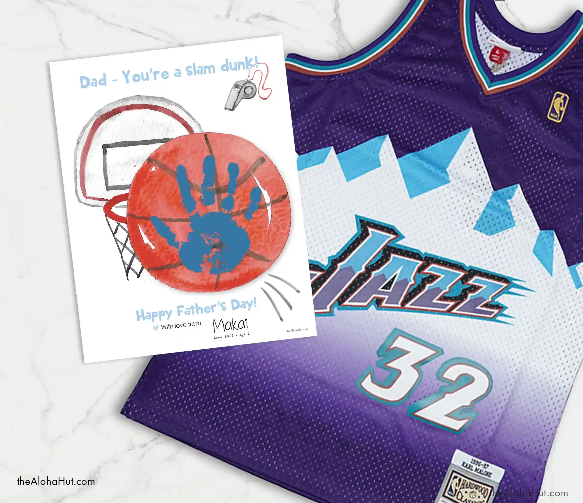 Basketball Father's Day Gift, 13 Father's Day Handprint Craft Ideas