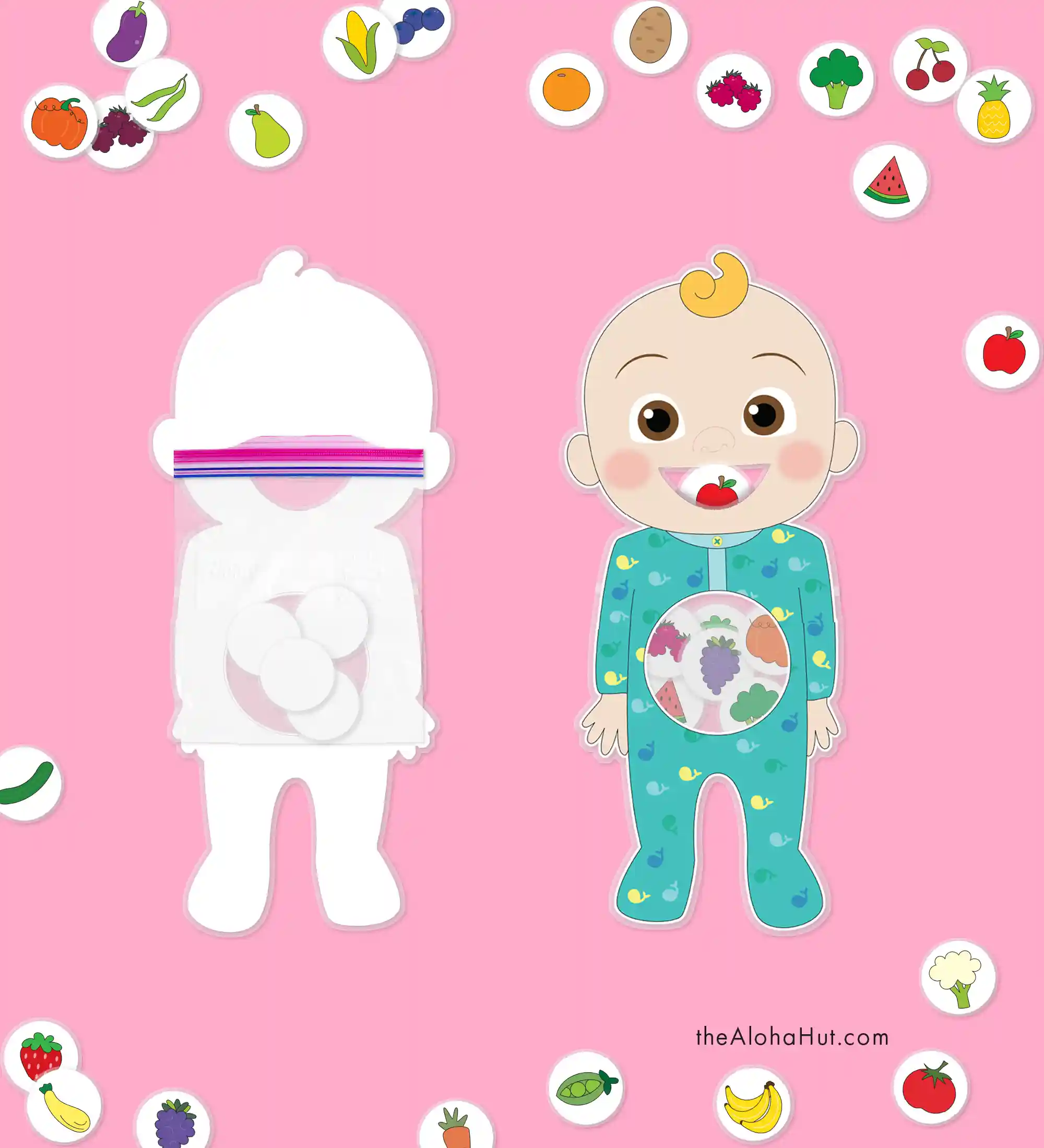 Cocomelon Feed Baby JJ Activity - fruits & veggies - toddler activity