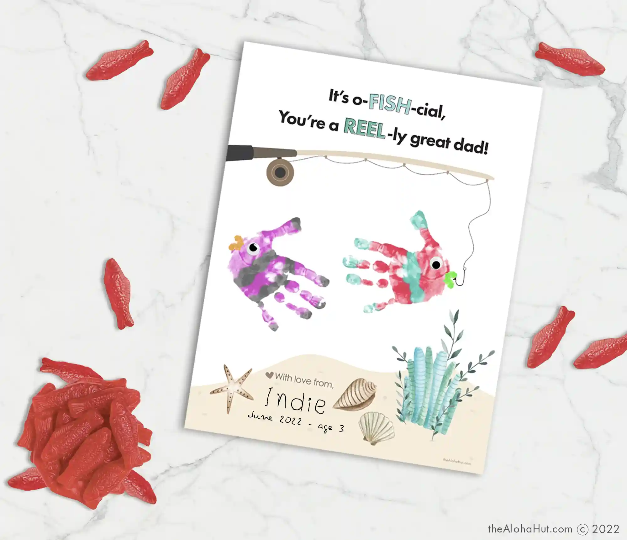Fish Father's Day Craft, 13 Father's Day Handprint Craft Ideas