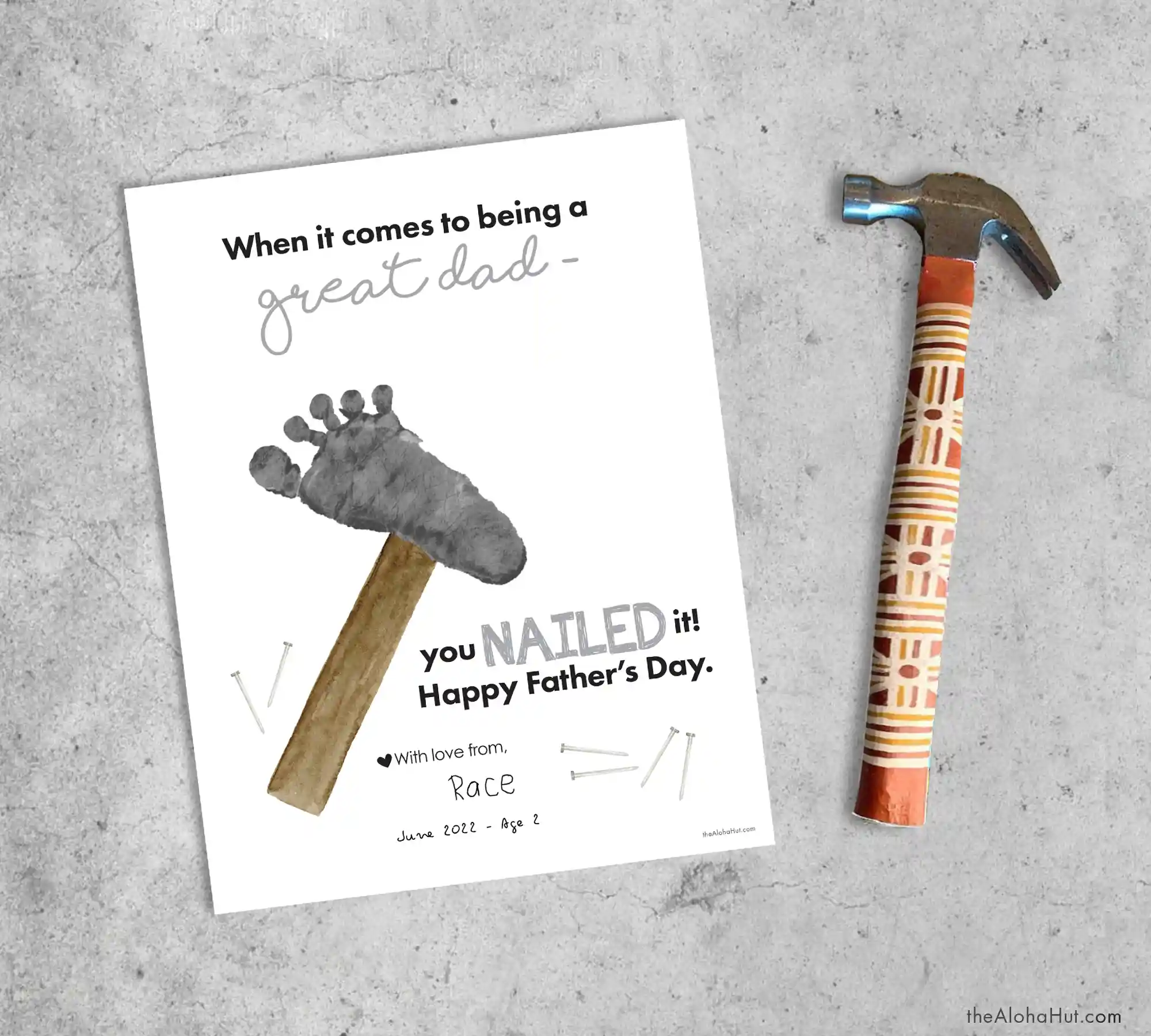 Hammer Father's Day Gift, 13 Father's Day Handprint Craft Ideas
