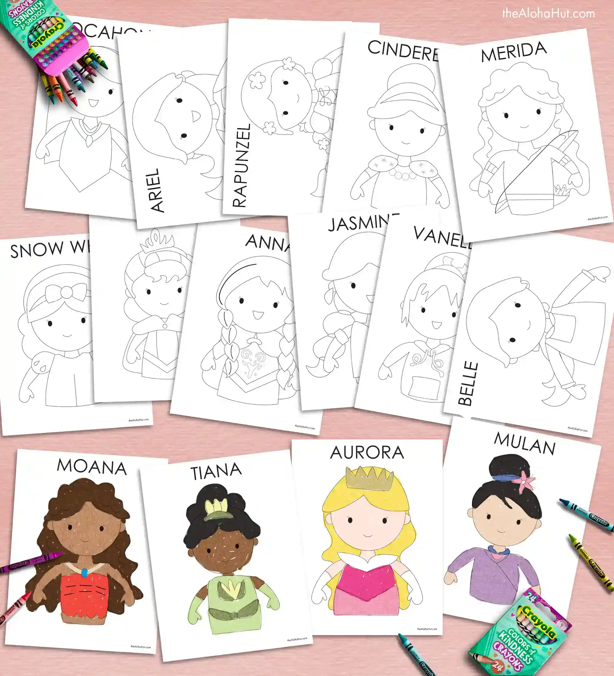 How to Make Salt Art + Disney Princess Coloring Pages