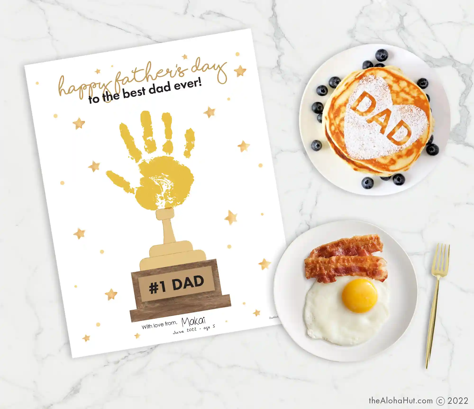 Trophy Father's Day Gift, 13 Father's Day Handprint Craft Ideas