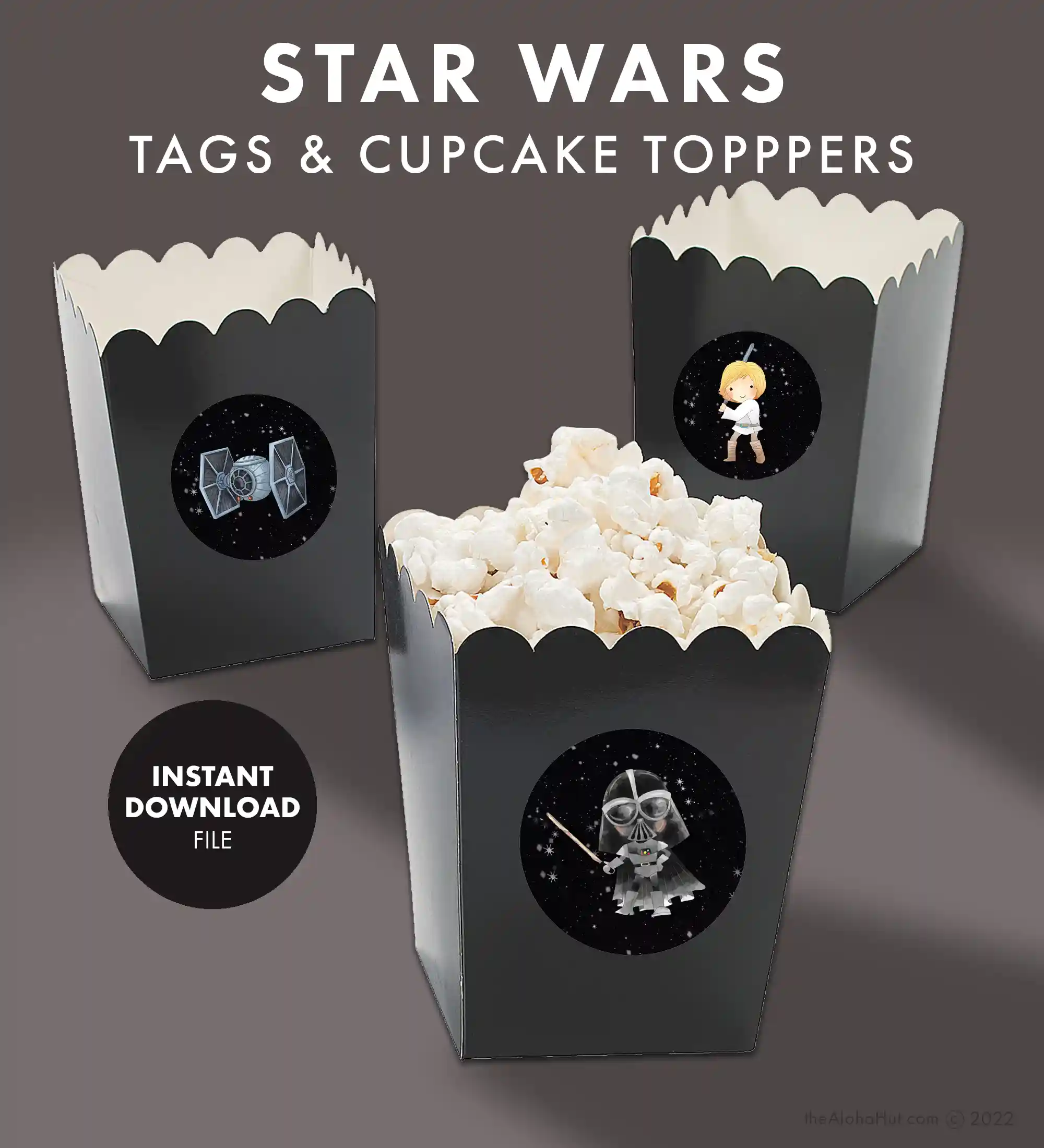 Star Wars party ideas, activities, birthday party games, decorations, and prints. Ideas and tips and tricks for throwing the best Star Wars themed kids birthday party, baby shower, or one with the force celebration. Includes Star Wars printable games, decorations (cupcake toppers, banners, gift tags, characters) and Star Wars party games (BINGO, scavenger hunt, pin the lightsaber on Yoda or Darth Vader). Star wars cupcake toppers and tags.