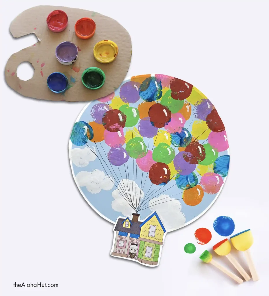 Montessori Toddler Activity - Disney Up Dot Art