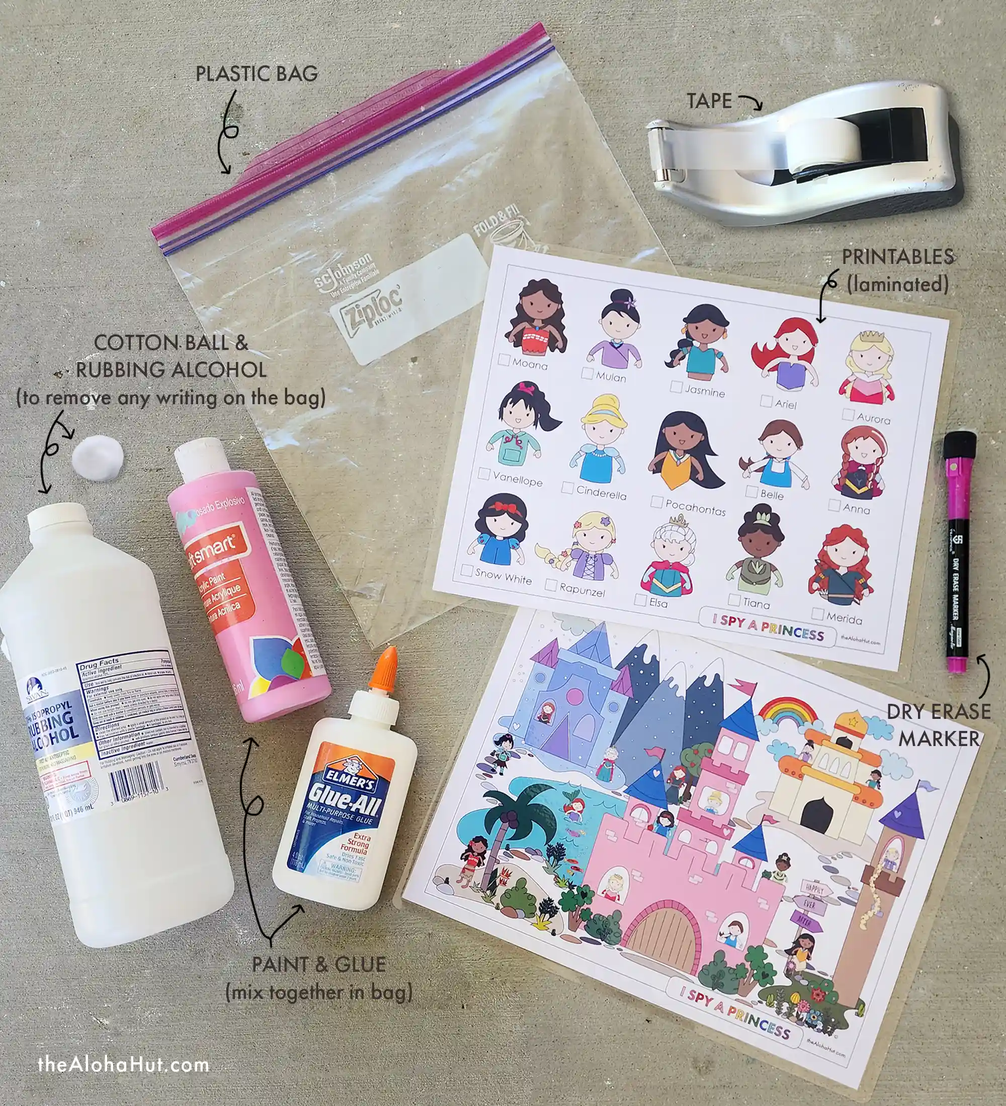 I Spy a Princess - Toddler Sensory Activity - Disney Princess Montessori - How to Make a Squishy Sensory Bag