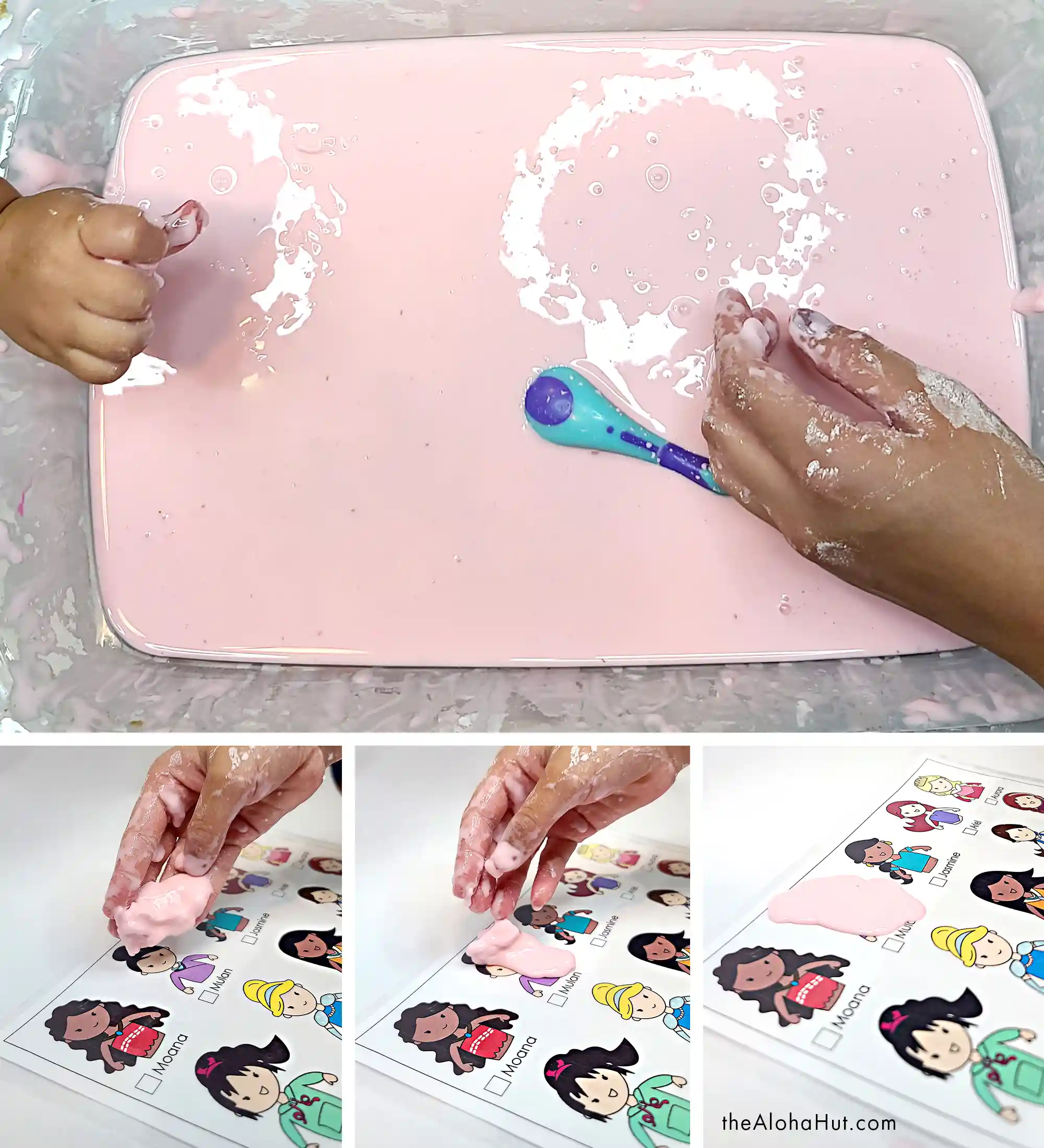 I Spy a Princess - Toddler Sensory Activity - Disney Princess Montessori - How to Make Ooblek