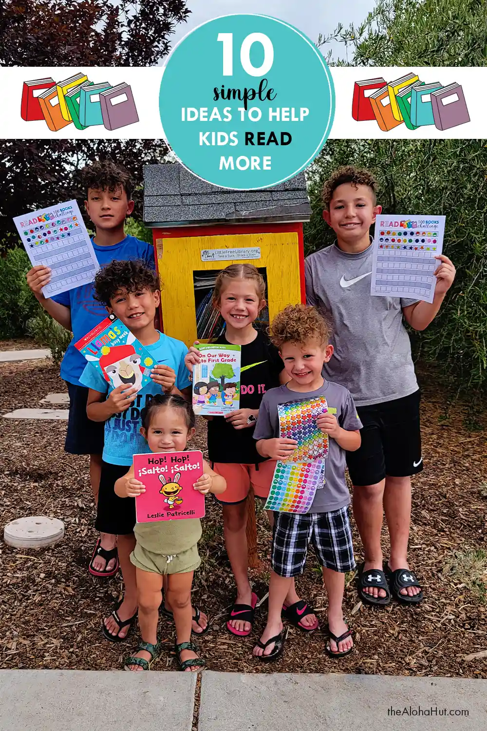 10 Ideas to Help Kids Read More, Read 100 Books Challenge, Reading Challenge, Summer Reading Chart