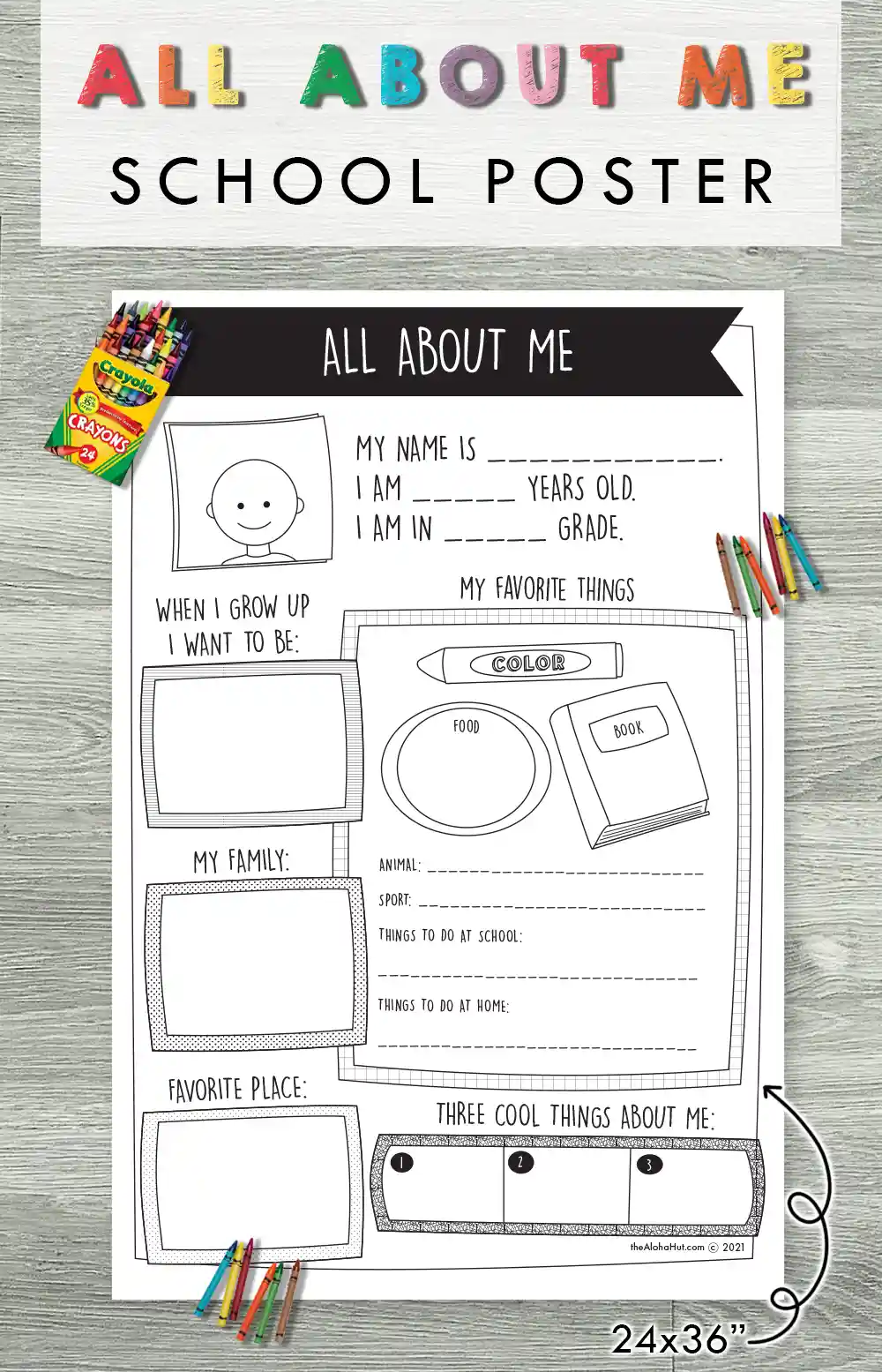 All About Me Poster - Back to School