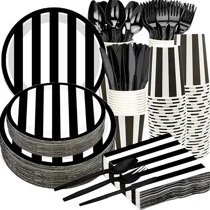 Beetlejuice Halloween Party Ideas - Beetlejuice Black & White Food Party Pack