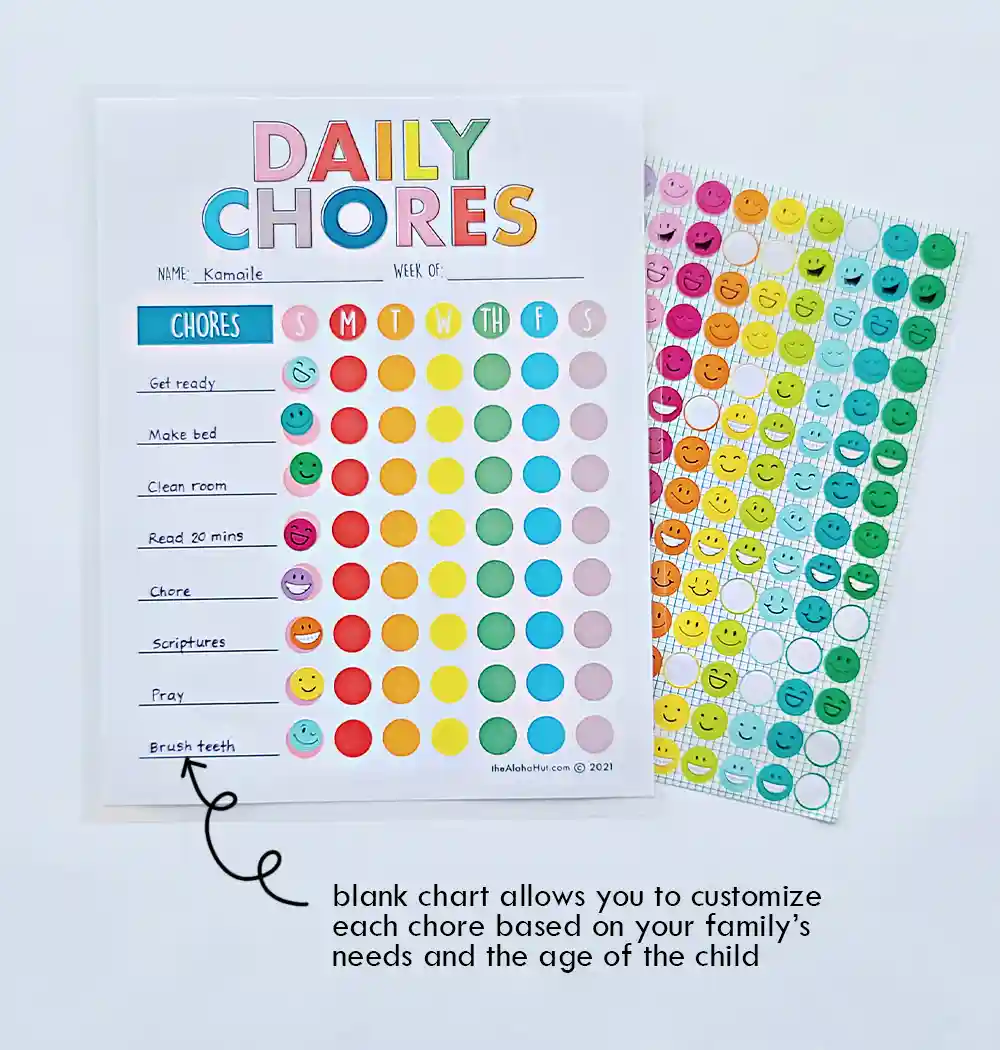 How to Help Kids with Chores + Chore Chart