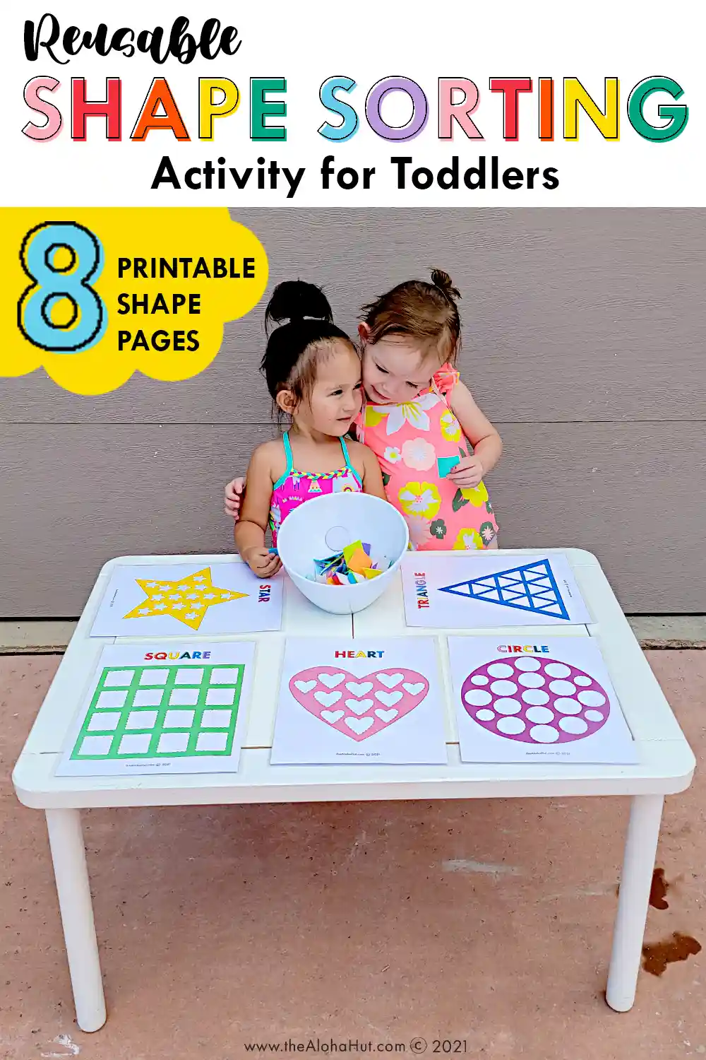 Shape Sorting Activity - printable - toddler activity - early childhood education - preschool