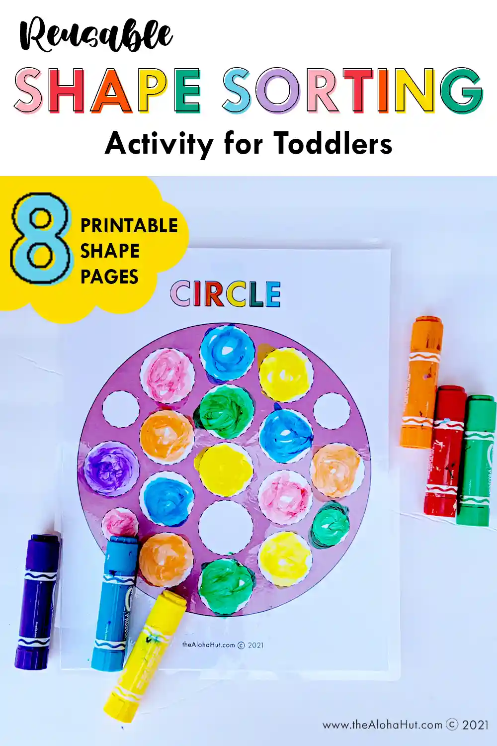 Shape Sorting Activity - printable - toddler activity - early childhood education - preschool