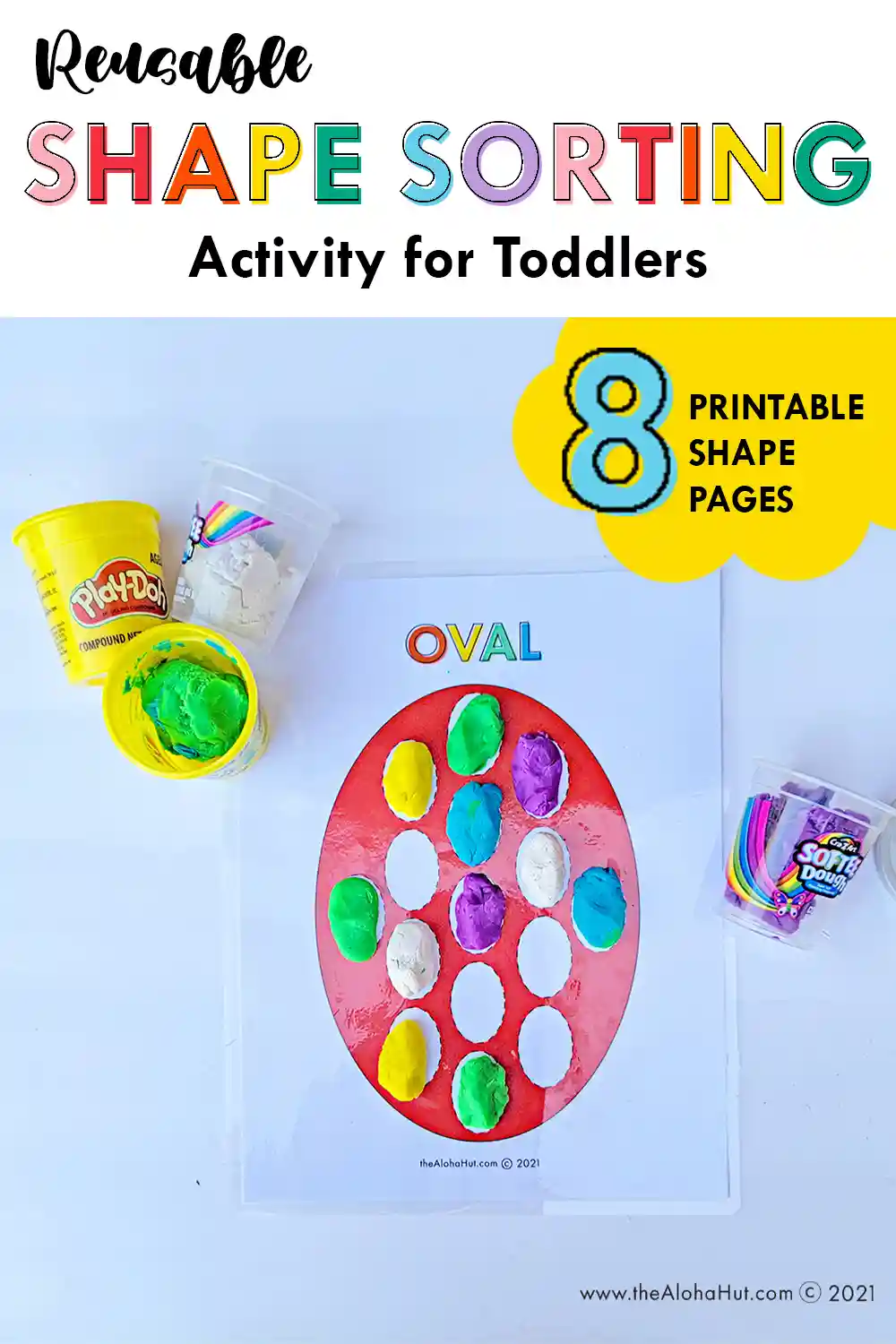 Shape Sorting Activity - printable - toddler activity - early childhood education - preschool