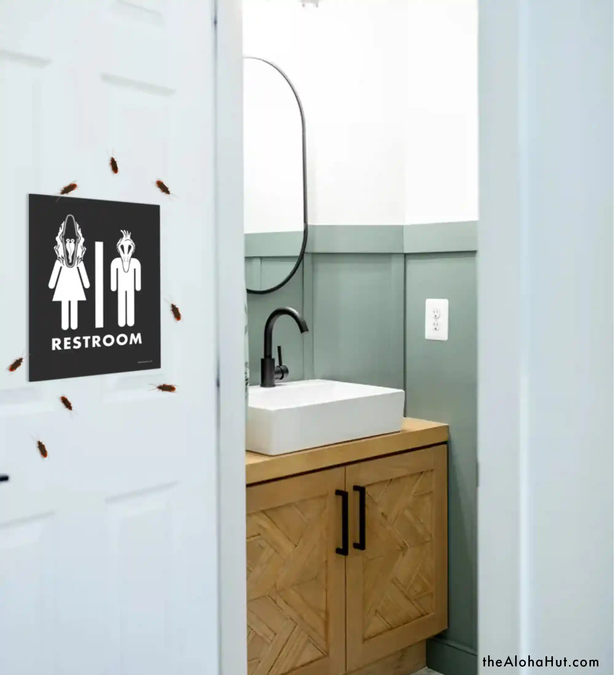 Beetlejuice Halloween Party Ideas - Restroom Sign