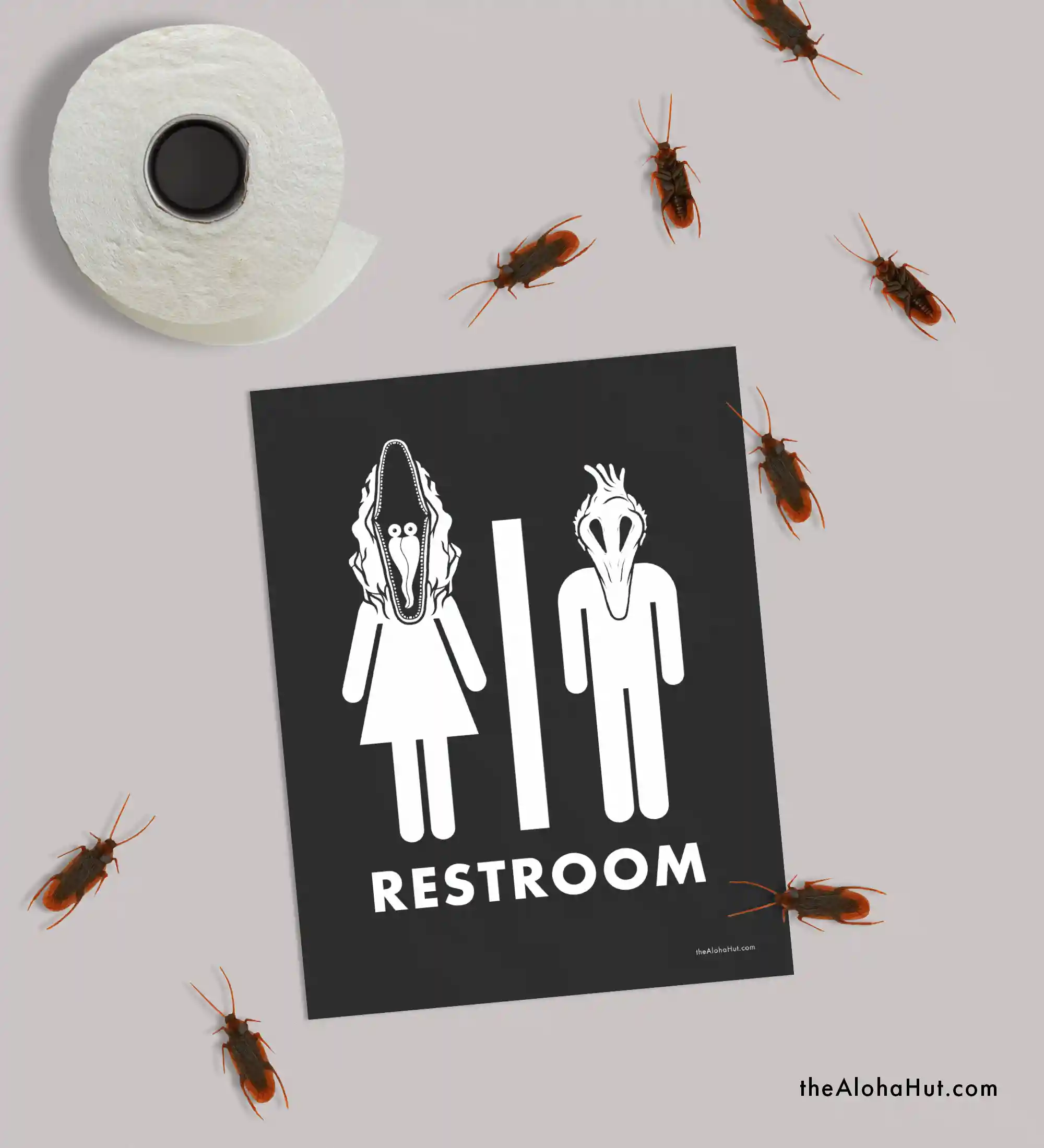 Beetlejuice Halloween Party Ideas - Restroom Sign