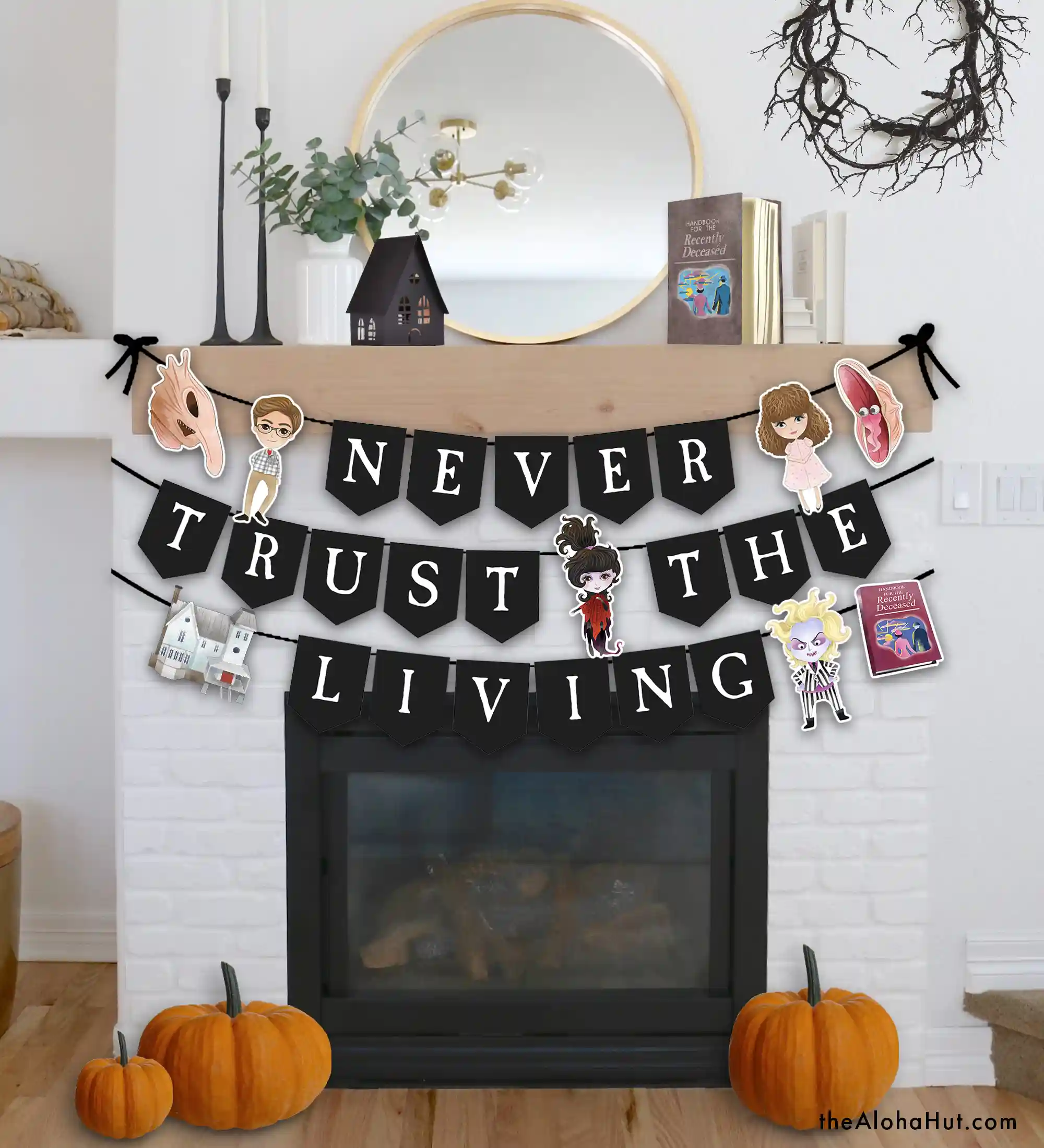 Beetlejuice Halloween Party Ideas - Personalized Banner Garland